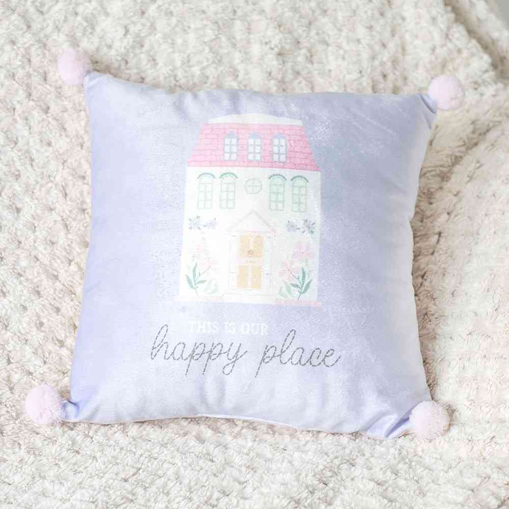 Something Different - 35cm Square This Is Our Happy Place Square Cushion - Multicolours